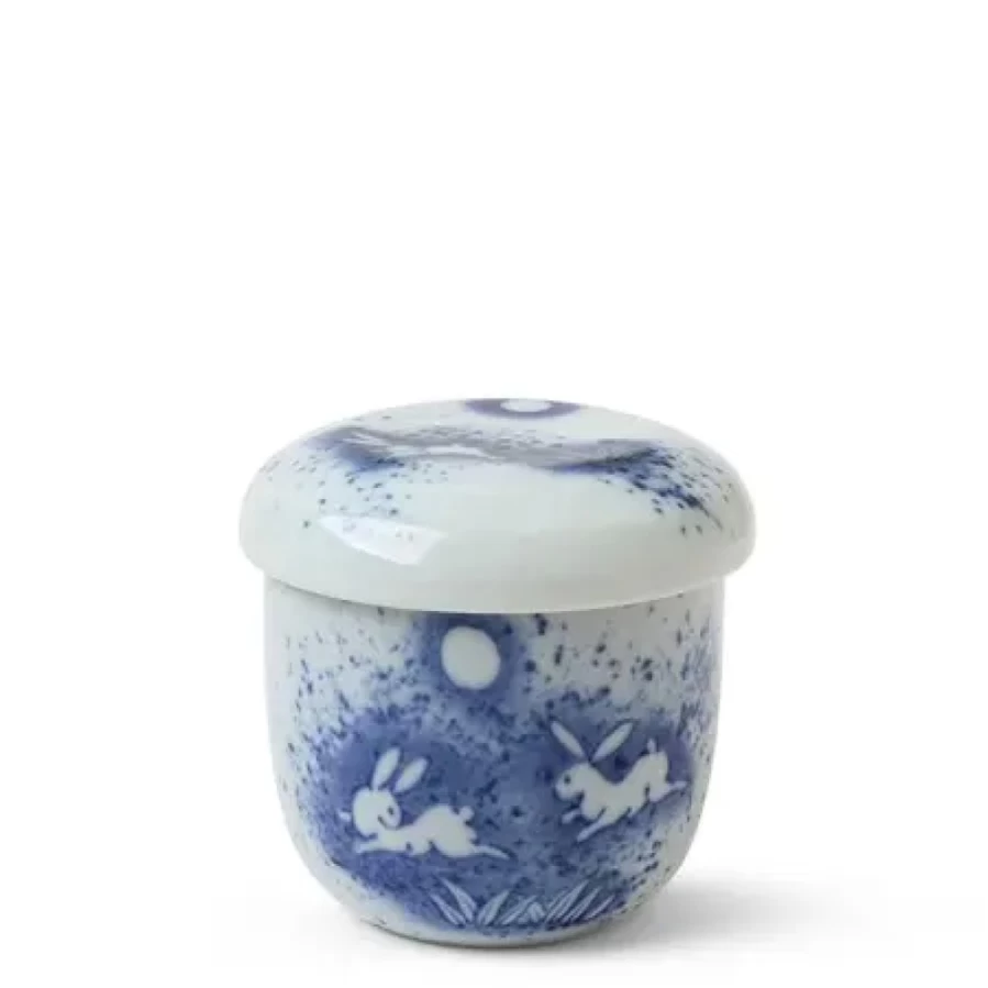 Miya Company Rabbit & The Moon Japanese Chawan Mushi Cup for Traditional Steamed Egg Dish