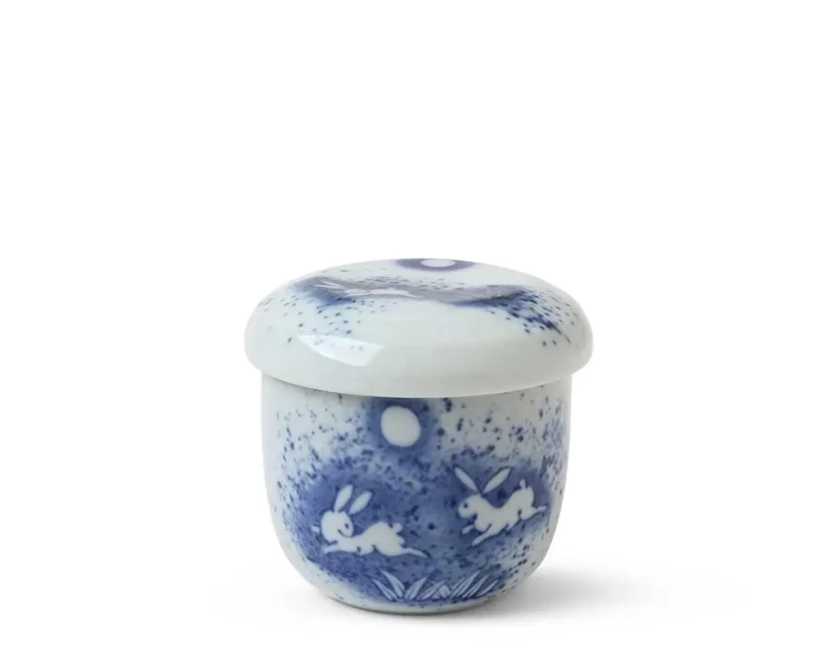 Miya Company Rabbit & The Moon Japanese Chawan Mushi Cup for Traditional Steamed Egg Dish