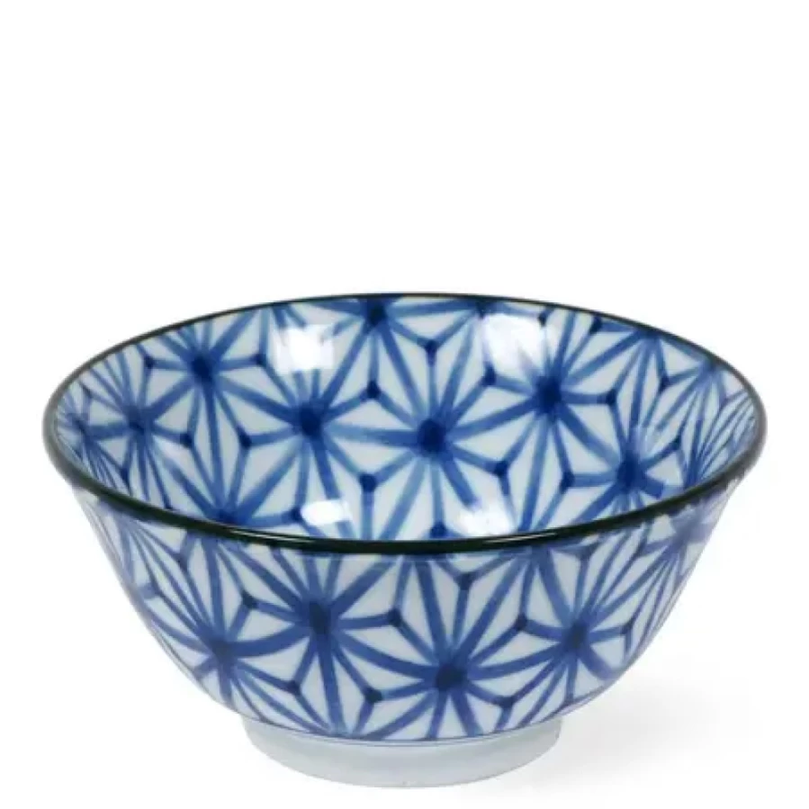 Miya Company 6" Asanoha Pattern Ceramic Bowl – Handcrafted Japanese Style Serving Dish