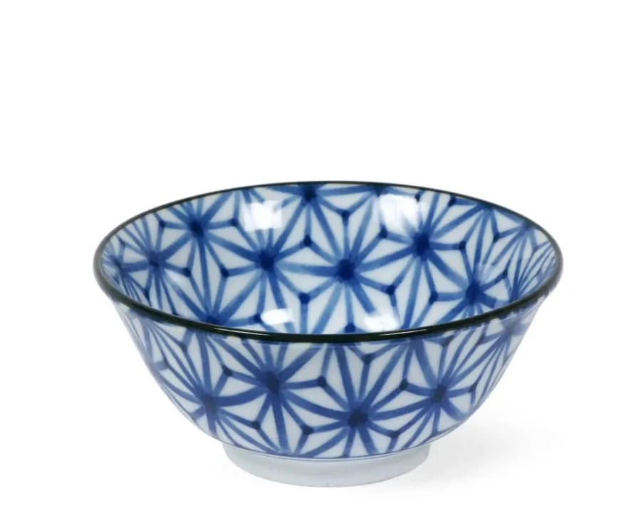 Miya Company 6" Asanoha Pattern Ceramic Bowl – Handcrafted Japanese Style Serving Dish