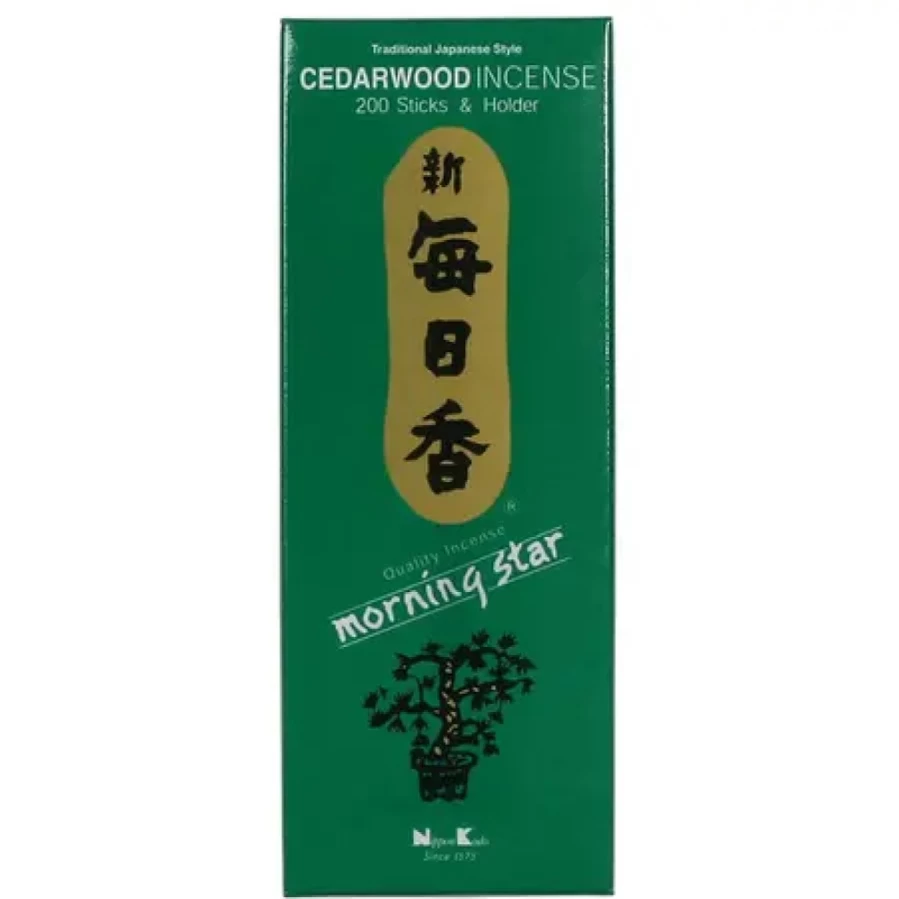 Miya Company Morning Star Cedar Incense - Natural Aromatic Sticks for Relaxation & Meditation