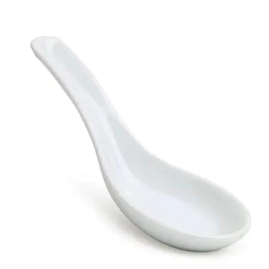 Miya Company Premium White Porcelain Soup Spoon - Elegant Dining Essential