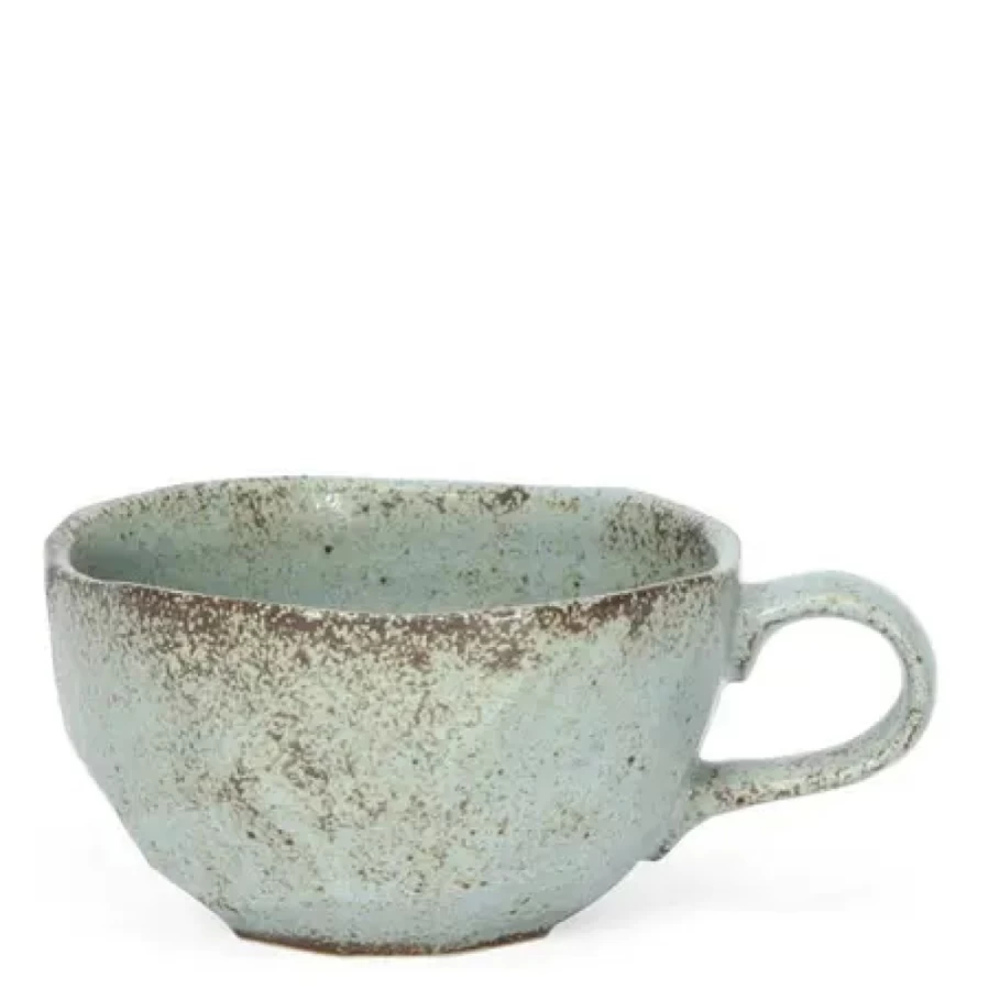 Miya Company Gray Boulder Latte Mug - Durable Stoneware Coffee Cup for Home & Office