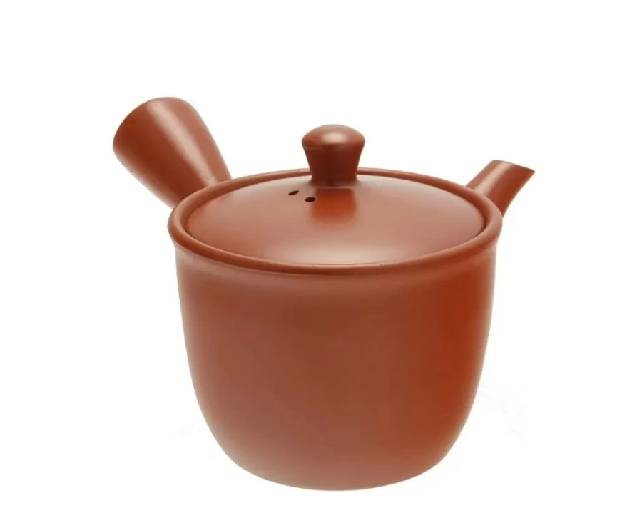 "Miya Company Tokoname Kyusu Teapot - Traditional Japanese Red Clay Conical Design"