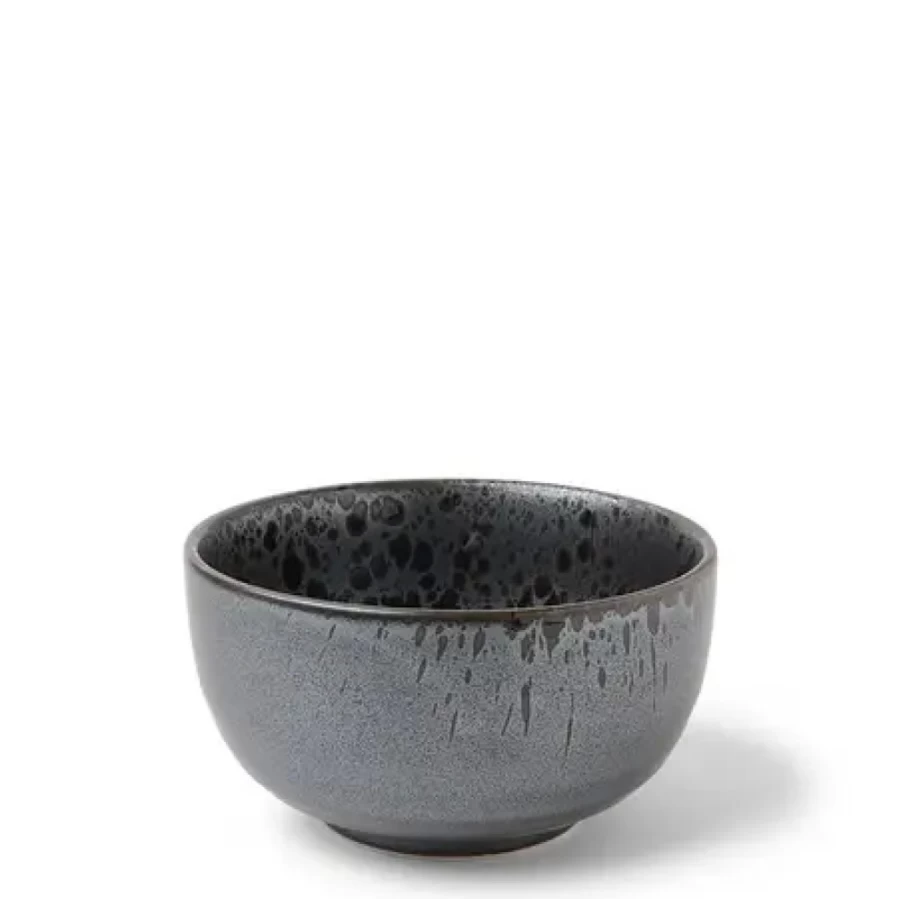 Miya Company 5" Silver Blue Granite Stone Bowl – Elegant Design Kitchenware