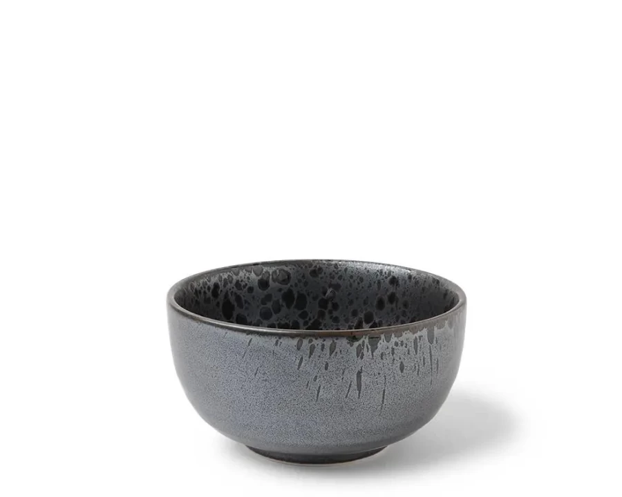 Miya Company 5" Silver Blue Granite Stone Bowl – Elegant Design Kitchenware
