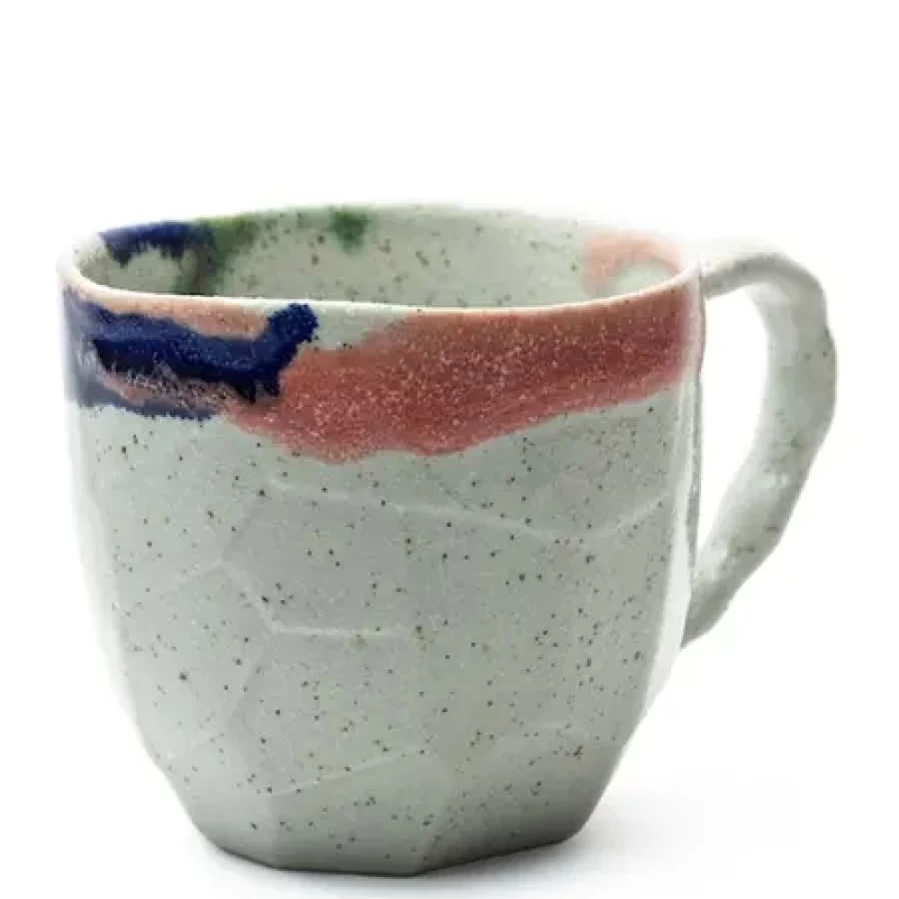 Miya Company White Boulder Mug - Durable Ceramic Coffee Cup for Outdoor & Indoor Use