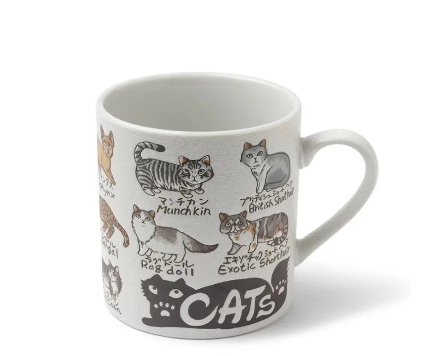 "Miya Company Ceramic Coffee Mug with Adorable Cat Design - Perfect Gift for Cat Lovers"