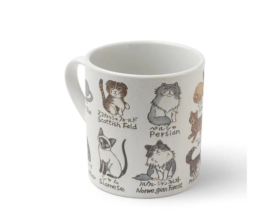 "Miya Company Ceramic Coffee Mug with Adorable Cat Design - Perfect Gift for Cat Lovers"