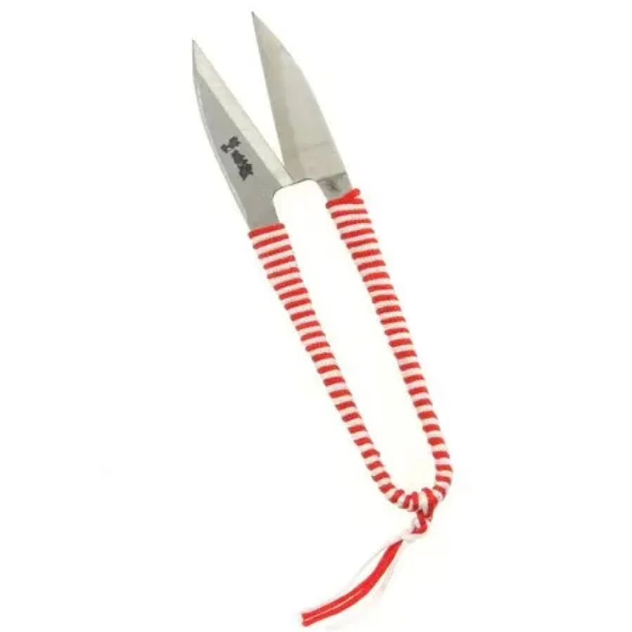 Miya Company Professional Thread Scissors with Red and White Ergonomic Handles for Precision Cutting