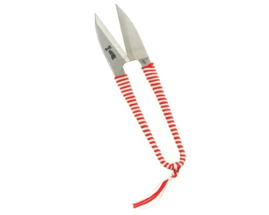 Miya Company Professional Thread Scissors with Red and White Ergonomic Handles for Precision Cutting