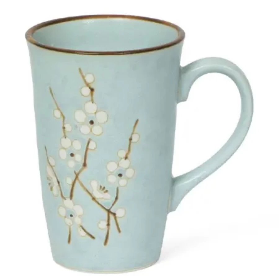 Miya Company Spring Blossoms Ceramic Coffee Mug 10 Oz - Floral Design Gift