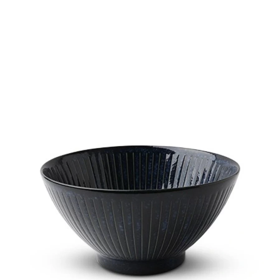 Miya Company Blue Namako Tokusa Ceramic Bowl - 6.75 Inch Japanese Style Dining Dish