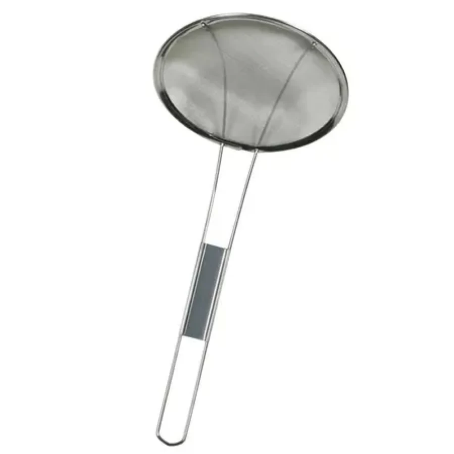 "MIYA COMPANY Premium 6.75 Inch Stainless Steel Mesh Skimmer - Medium Size Kitchen Strainer for Cooking & Frying"