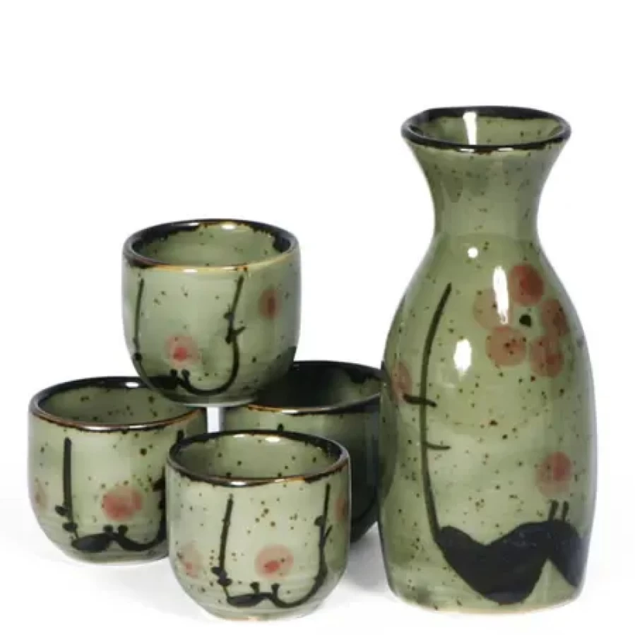 Miya Company Mashiko Plum Sake Set - Authentic Japanese Plum Wine Gift Set
