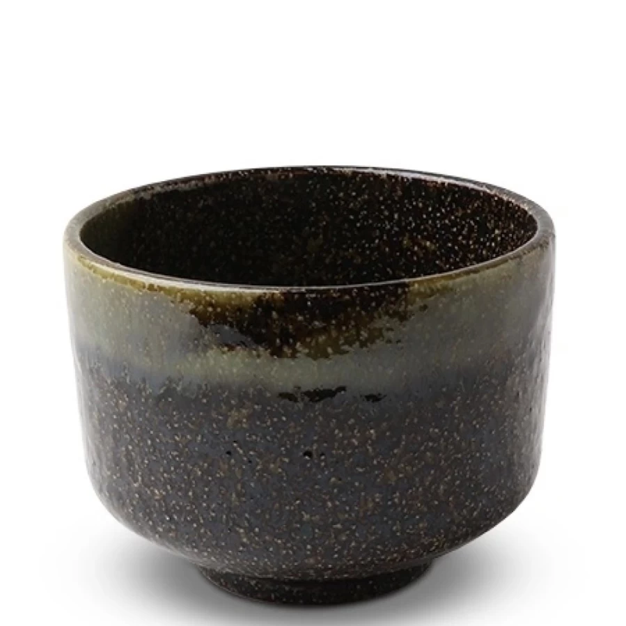 "Authentic Miya Company Matcha Tea Bowl 4.25 Inch Brown Ceramic Japanese Style"