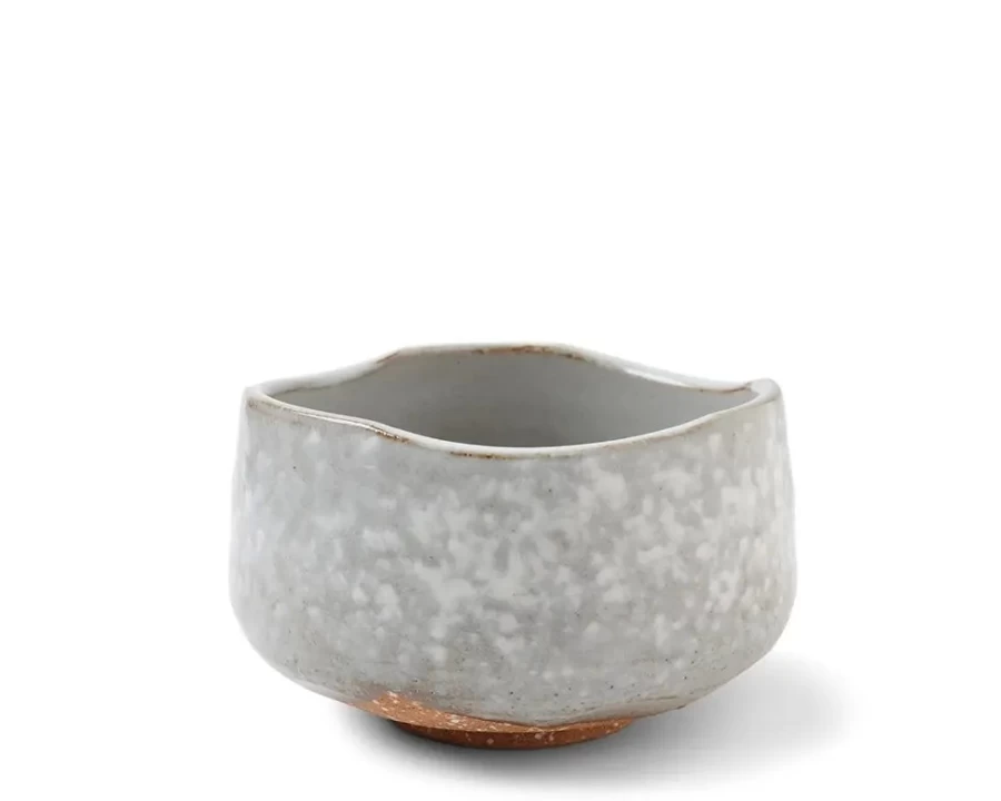 "Miya Company Traditional Matcha Tea Bowl with Wind and Snowflake Design – Handcrafted Ceramic Chawan for Japanese Tea Ceremony"