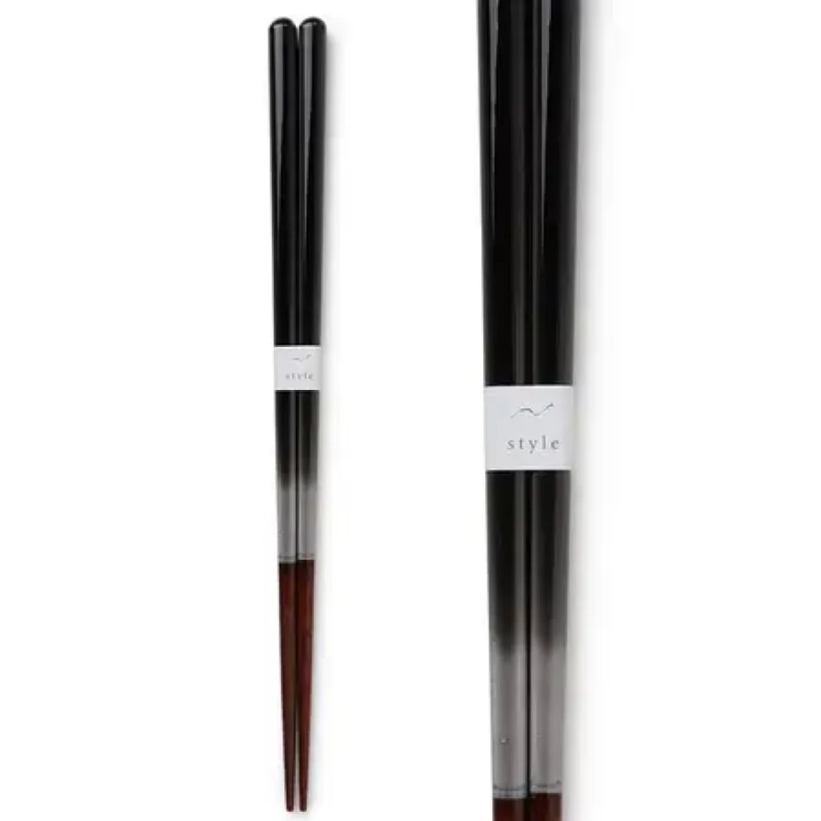 Miya Company Ombre Black Chopsticks - Elegant Gradient Color Handcrafted Dining Utensils