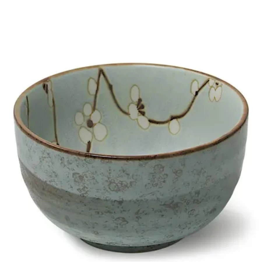 Miya Company Spring Blossoms Decorative Ceramic Bowl - 5 Inch Floral Design Handcrafted Dining Tableware