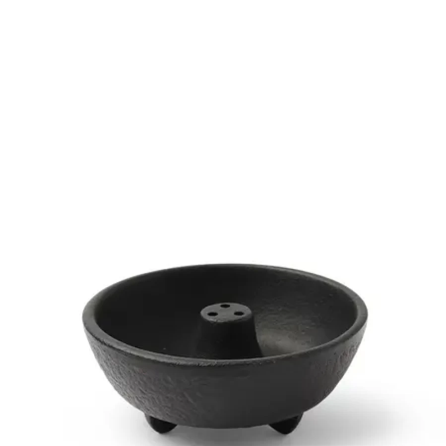 Miya Company Black Ceramic Incense Holder for Cone – Elegant Centerpiece for Home & Meditation