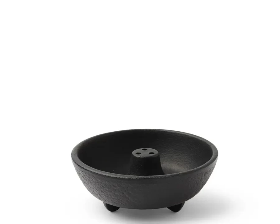 Miya Company Black Ceramic Incense Holder for Cone – Elegant Centerpiece for Home & Meditation