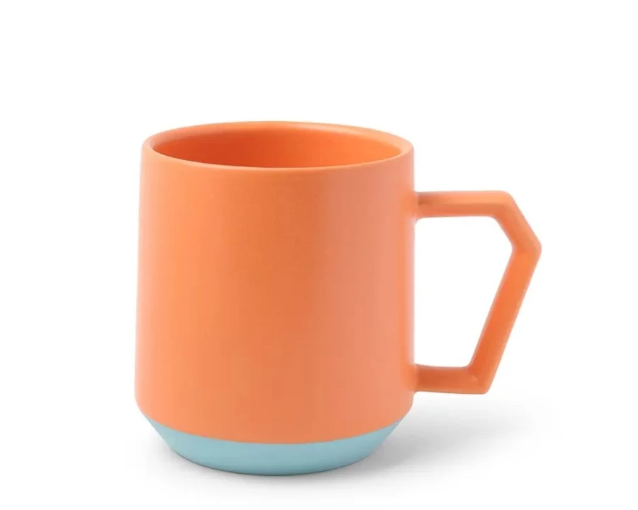 "12 Oz Pastel Orange Ceramic Mug - MIYA COMPANY Premium Drinkware for Coffee & Tea"