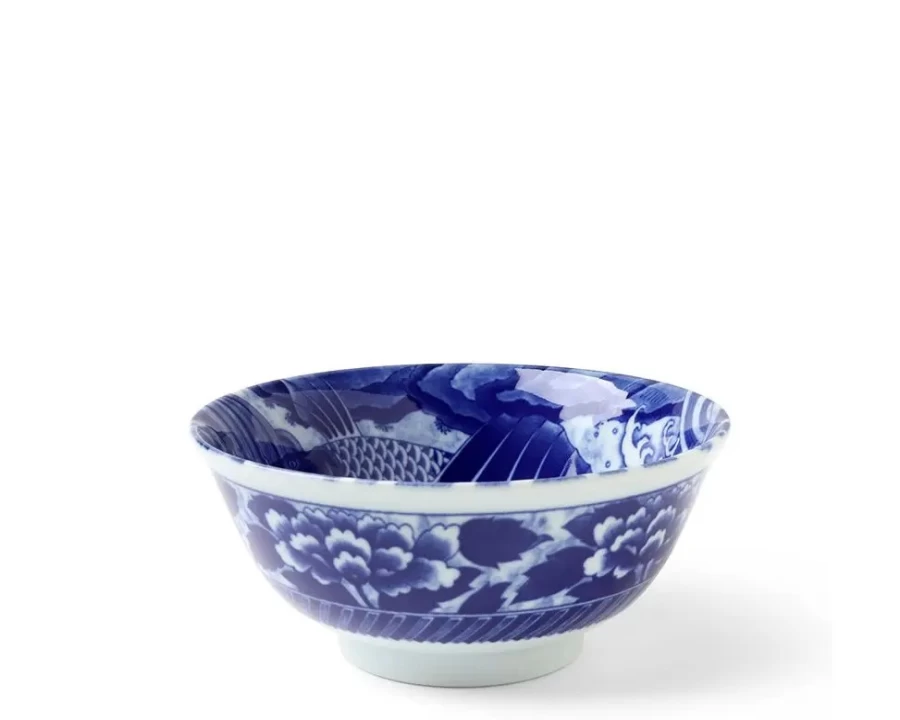 "MIYA COMPANY Koi Fish Bowl - 6 Inch Decorative Glass Bowl for Aquatic Decor"