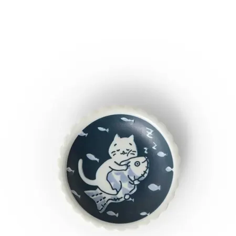 Miya Company 4.25" Cat Sauce Dish for Pet Feeding - Durable Ceramic Pet Bowl by Cat Life