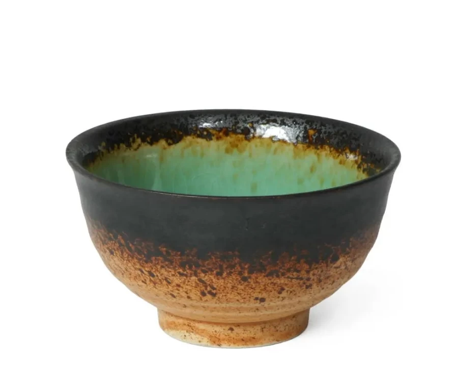 Miya Company Kosui Green 4.75-Inch Ceramic Rice Bowl – Handcrafted Japanese Style Diningware