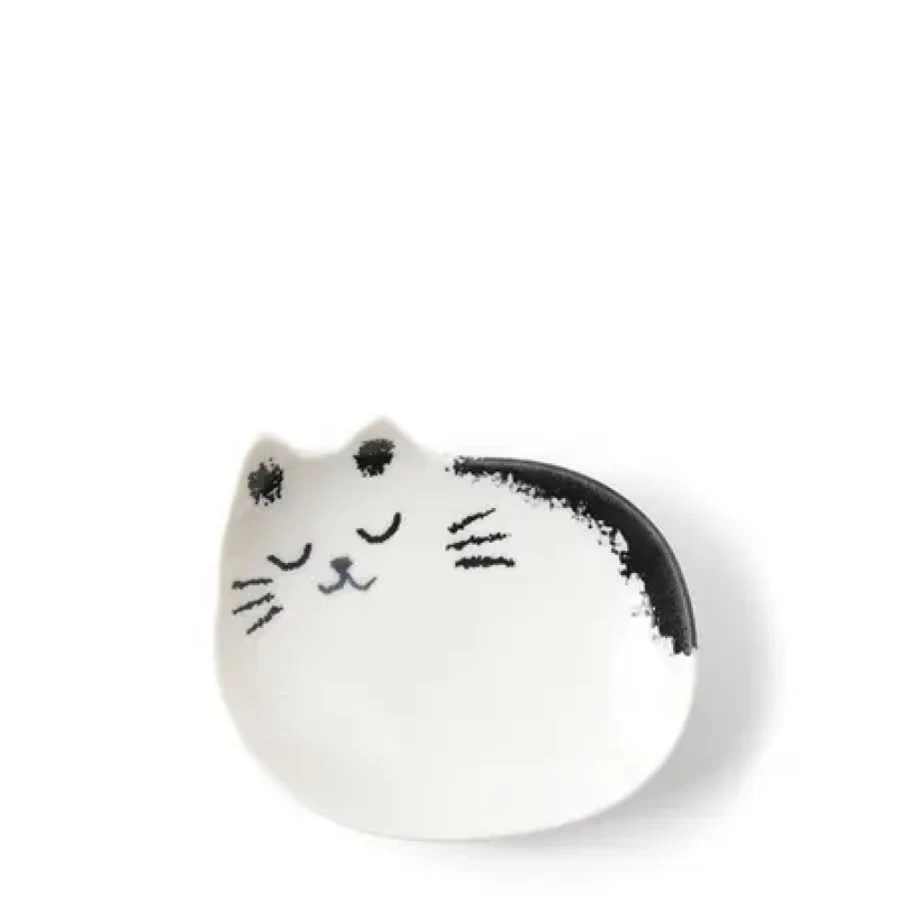 "Miya Company Cozy Cats Ceramic Sauce Dish for Pets – Elegant & Durable Pet Food Bowl"