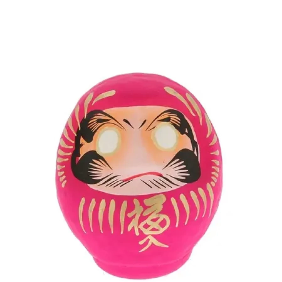 Miya Company Daruma Doll 3.75" Pink Love Japanese Good Luck Charm