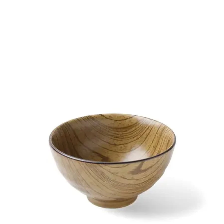 "Miya Company Mokume Gane Usucha 4.5-Inch Handcrafted Japanese Rice Bowl"