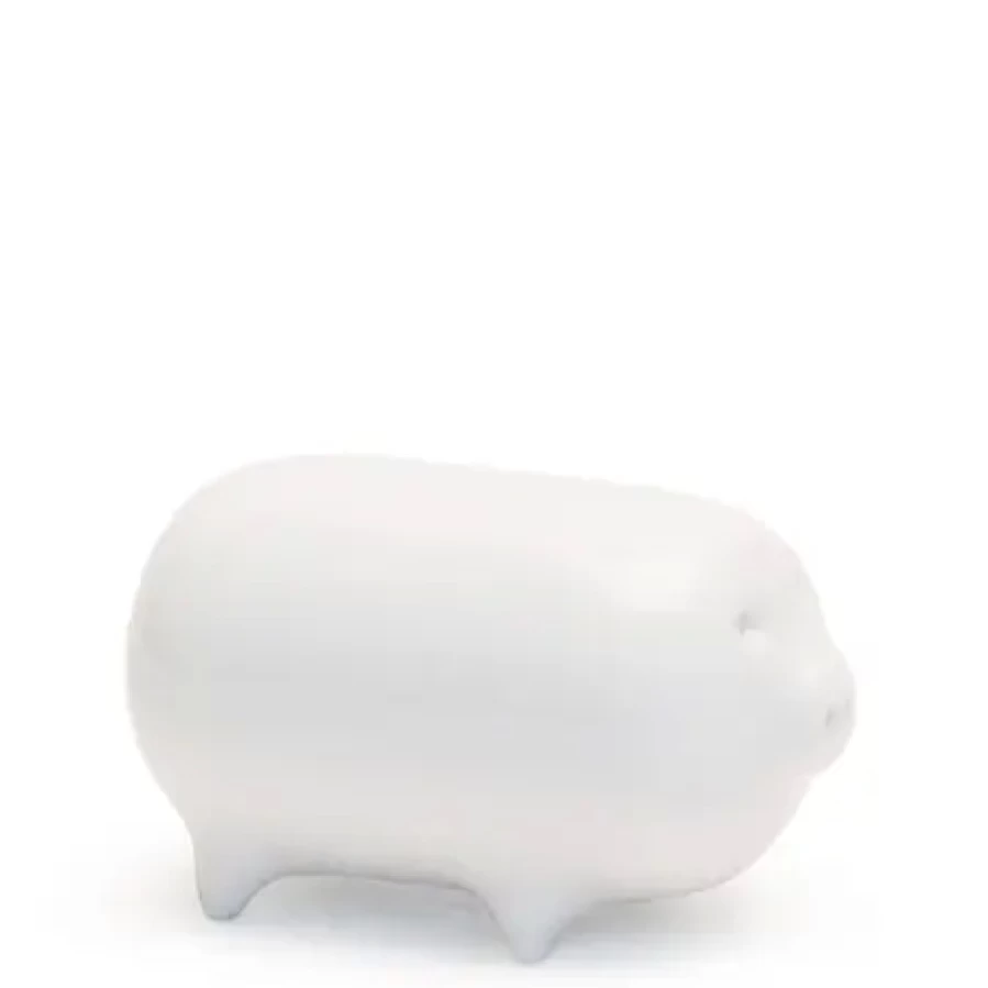 Miya Company White Pig Figurine - Mori Style Decorative Collectible