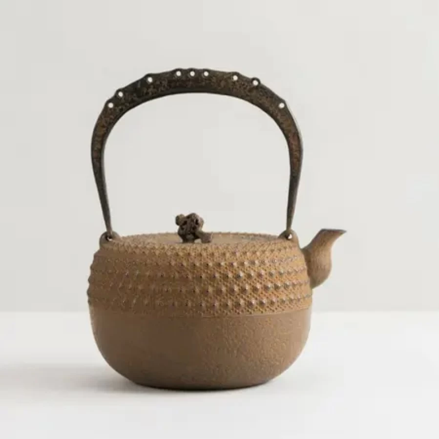 Miya Company Iwachu Cast Iron Kettle Tetsubin - Gravel Turtleshell Brown Japanese Teapot