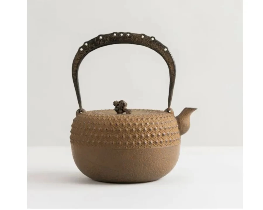 Miya Company Iwachu Cast Iron Kettle Tetsubin - Gravel Turtleshell Brown Japanese Teapot