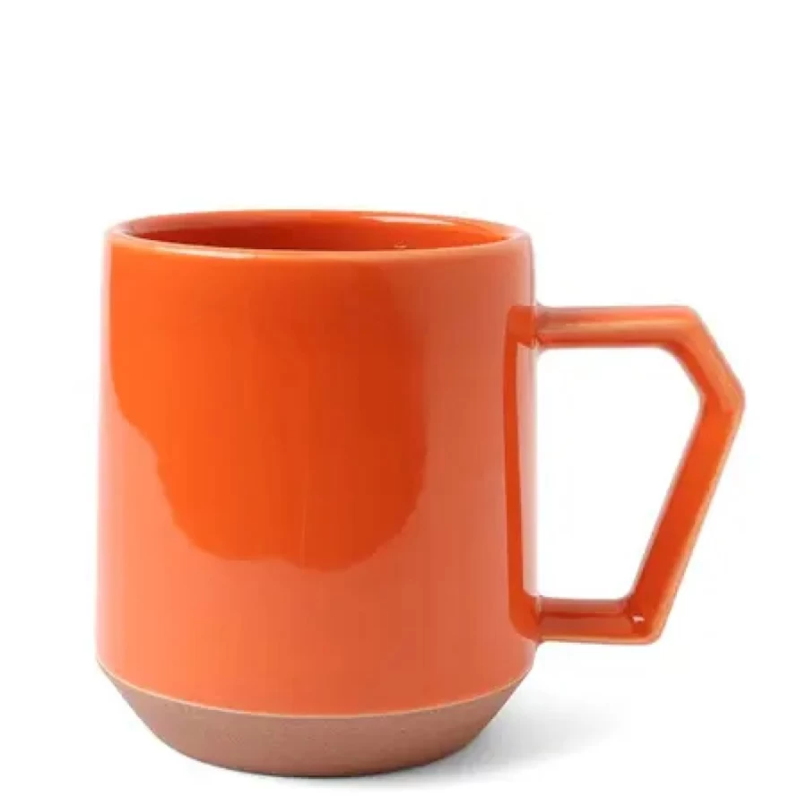 "Miya Company Orange 12 Oz. Ceramic Coffee Mug - Chips Design"
