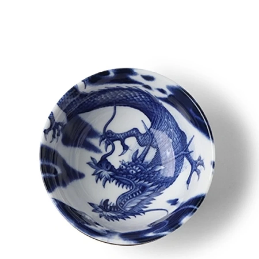 Miya Company Flying Dragon 6 Inch Decorative Bowl – Handcrafted Ceramic Serving Dish