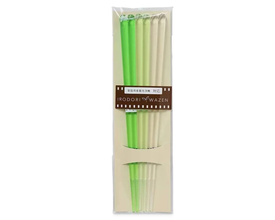 "Eco-Friendly Acrylic Green Chopsticks Set of 3 by Miya Company – Durable & Stylish Tableware"