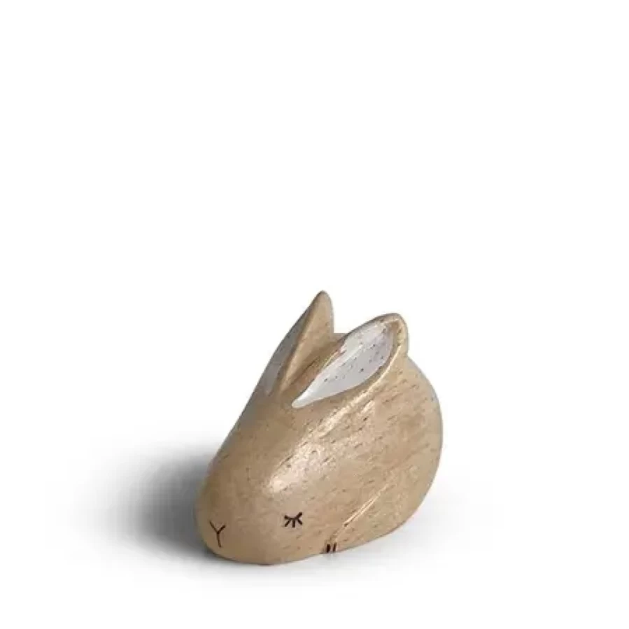 Miya Company Handcrafted Wooden Rabbit Zodiac Animal Figurine - T-Lab Collection
