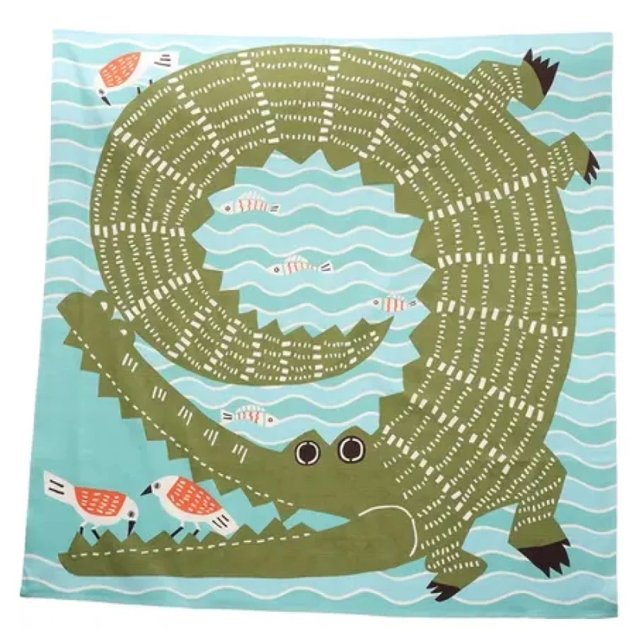 Miya Company Furoshiki Wrapping Cloth 41 Inch Japanese Style Crocodile Print Gift Wrap