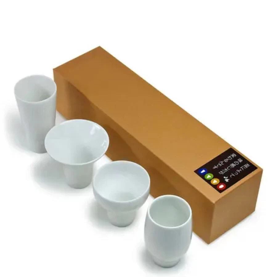 Premium Miya Company Sake Tasting Set - Authentic Japanese Ceramic Cups for Sake Lovers