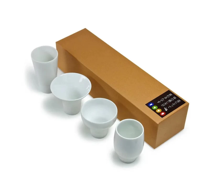 Premium Miya Company Sake Tasting Set - Authentic Japanese Ceramic Cups for Sake Lovers