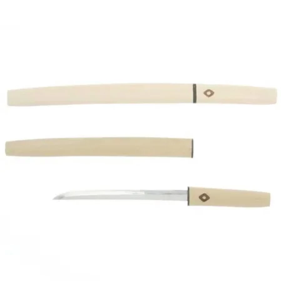 "Mini Samurai Sword - Handcrafted Decorative Katana by Miya Company - Natural Wood & Steel"