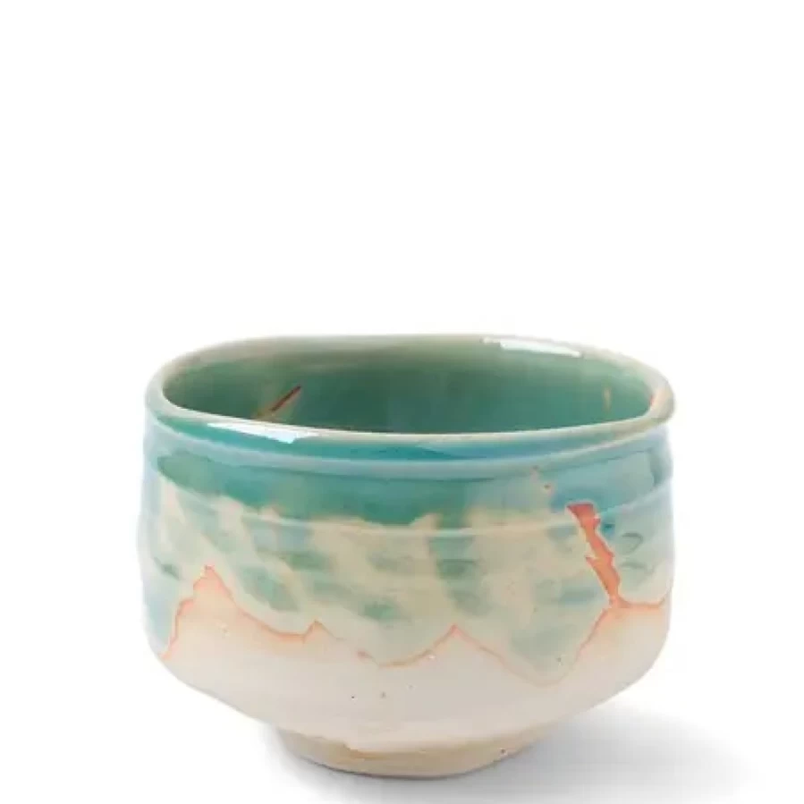 "Miya Company Premium Matcha Bowl in Turquoise – Handcrafted Ceramic Dessert & Tea Serving Dish"