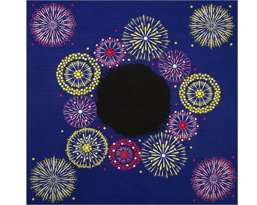 "Miya Company Furoshiki Fireworks 20 Inch Square Japanese Wrapping Cloth"