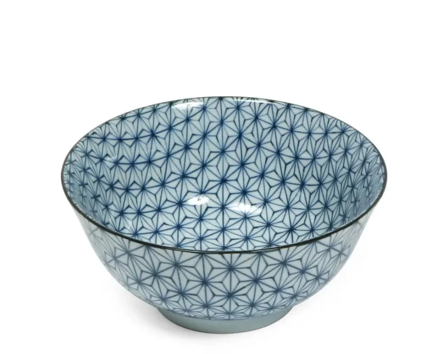 Miya Company Sashiko Stitch Decorative Bowl – 6 Inch Handcrafted Japanese Design for Home Decor