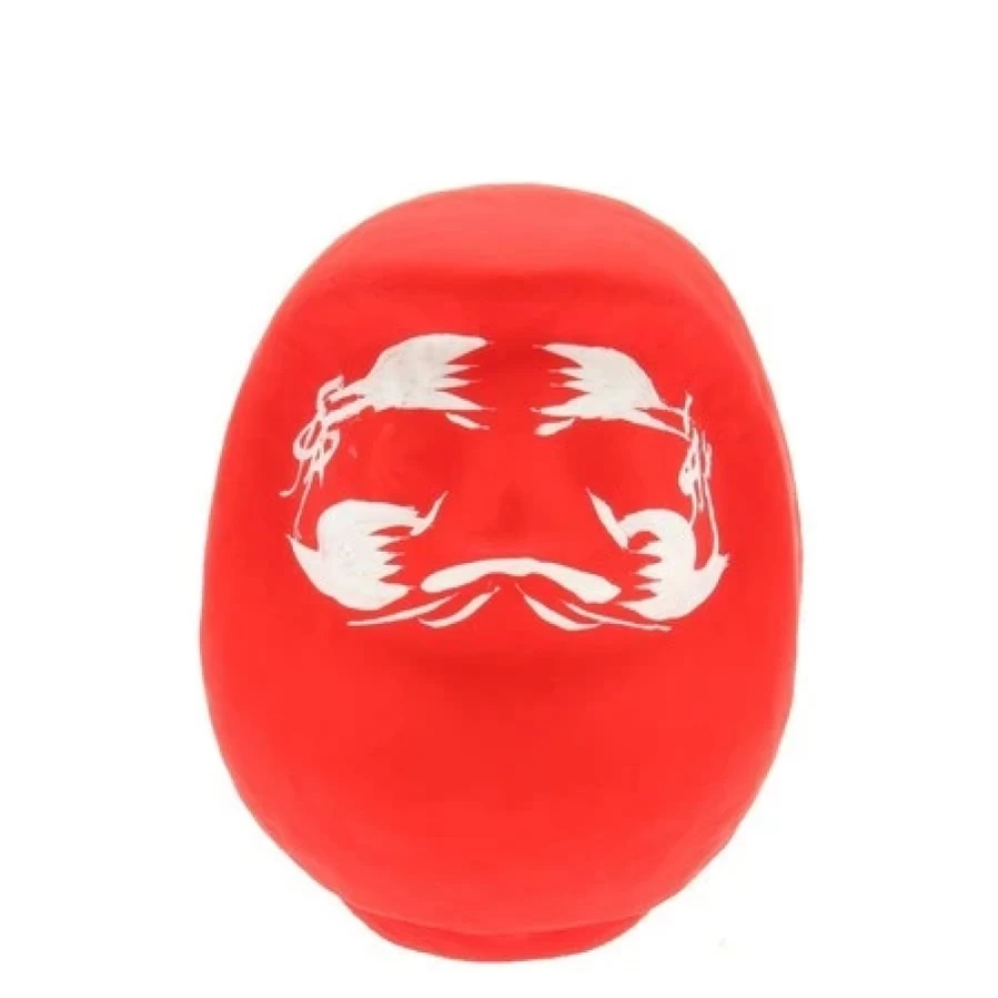 Miya Company Daruma Modern Red Matte Finish Decorative Figurine for Home & Office