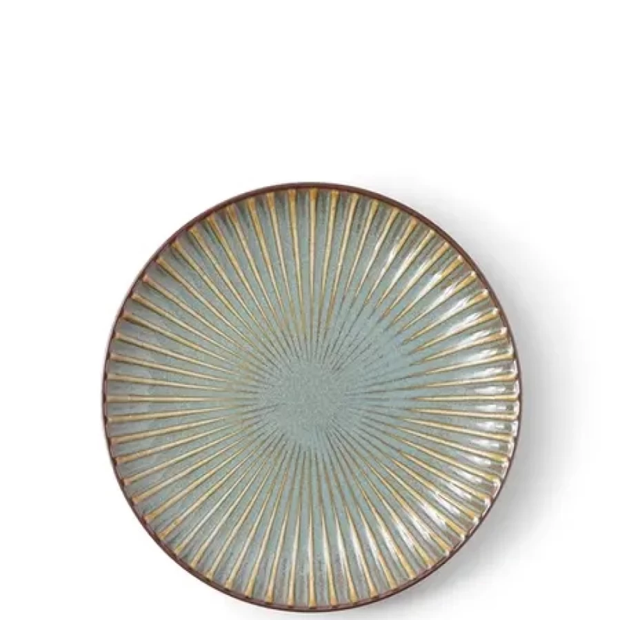 Miya Company 6.5 Inch Green Ceramic Plate - Aiya Collection - Durable Dinnerware for Everyday Use