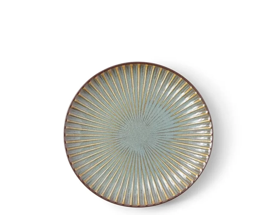 Miya Company 6.5 Inch Green Ceramic Plate - Aiya Collection - Durable Dinnerware for Everyday Use