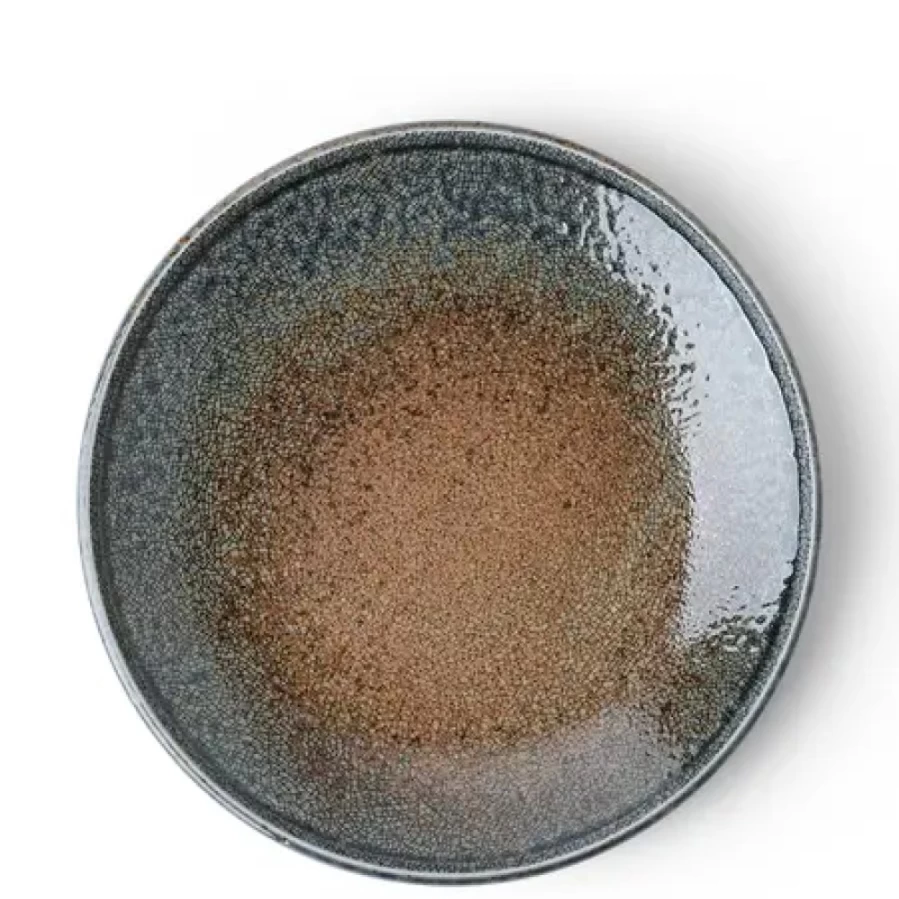 Miya Company 10-1/4" Blue Crackle Sand Texture Ceramic Dinner Plate